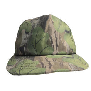 Mossy Oak Vintage Greenleaf Camo Snapback Hat One Size Deadstock NWOT